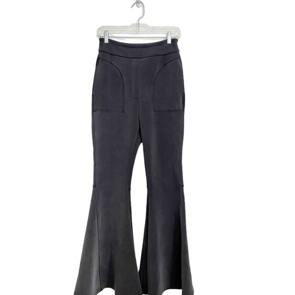 Chelsea & Violet Gray Knit High Waist Extreme Flare Pants Sz M - Picture 1 of 12